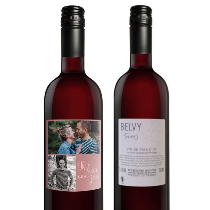 wijn cadeau geven label