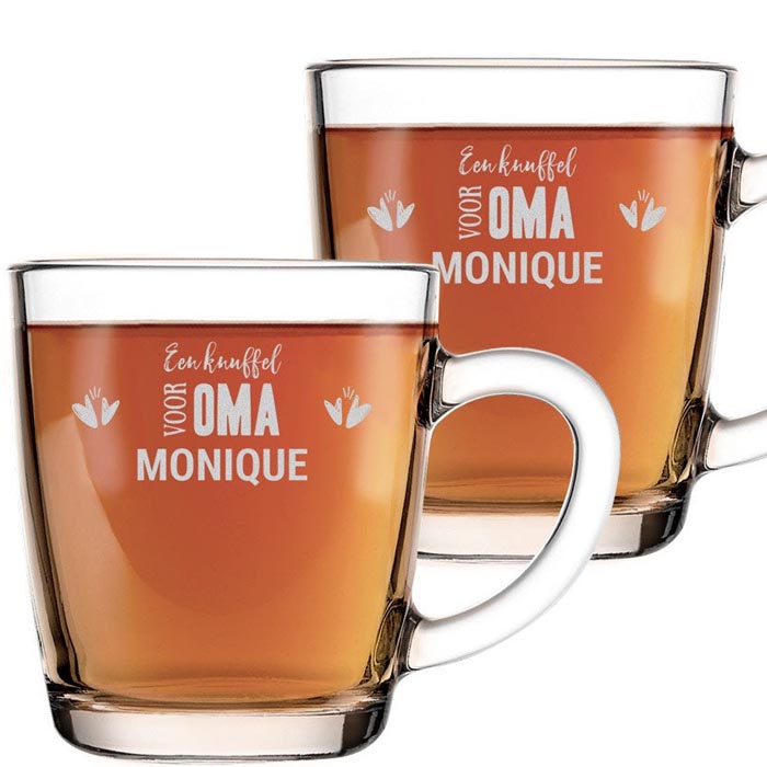 theeglazen graveren oma