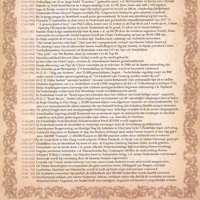 kalender cadeau geschiedenis